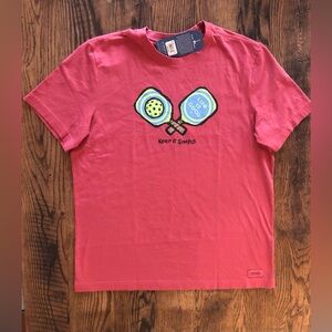 Life Is Good Men's Keep It Simple Pickleball Crusher Tee--Size L--New With Tags